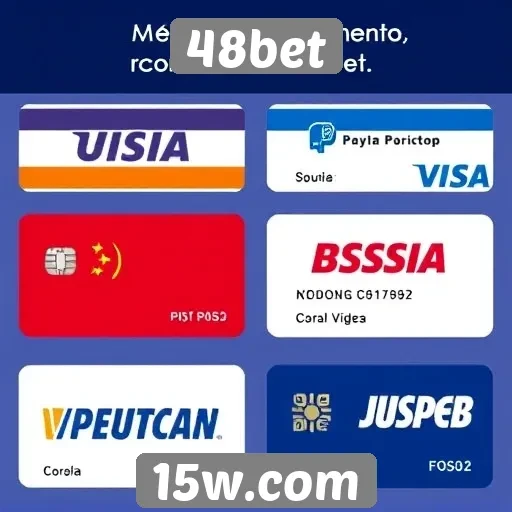 Métodos de pagamento aceitos na 48bet